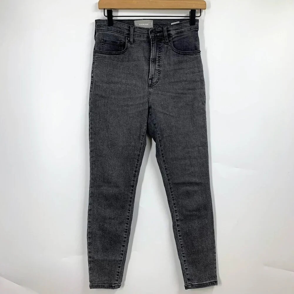 Everlane ‎ Women's The High-Rise Skinny Ankle Stretch Washed Ankle Jean Size 27